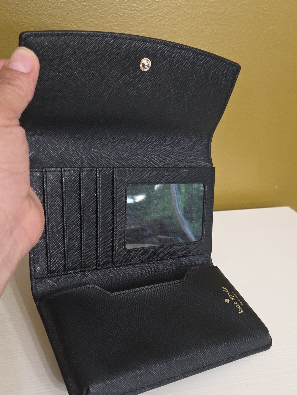 Kate Spade Black Wristlet Clutch with Gold Accent - Picture 6 of 8